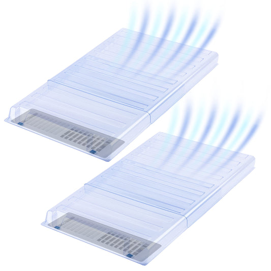 Eureka Air Under Furniture Magnetic Vent Extender, 1.5mm Thick Heavy Duty Premium Material, Fits Floor Registers 10" and 12" Wide, Extends up to 33" Long, 2 Pack