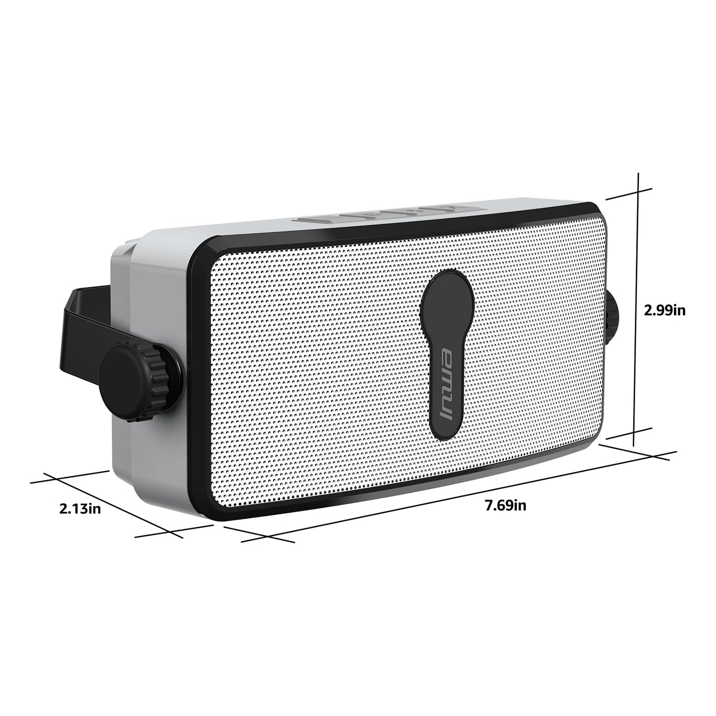 Inwa Bluetooth Outdoor Speaker, IPX5 Waterproof Wall Mount Speaker, Wireless Sync Up to 100 Speakers, Connect Seamlessly to Phone, Computer, Echo Dot, Suitable for Patio, Porch, Gazebo, Garage, 2 PCS