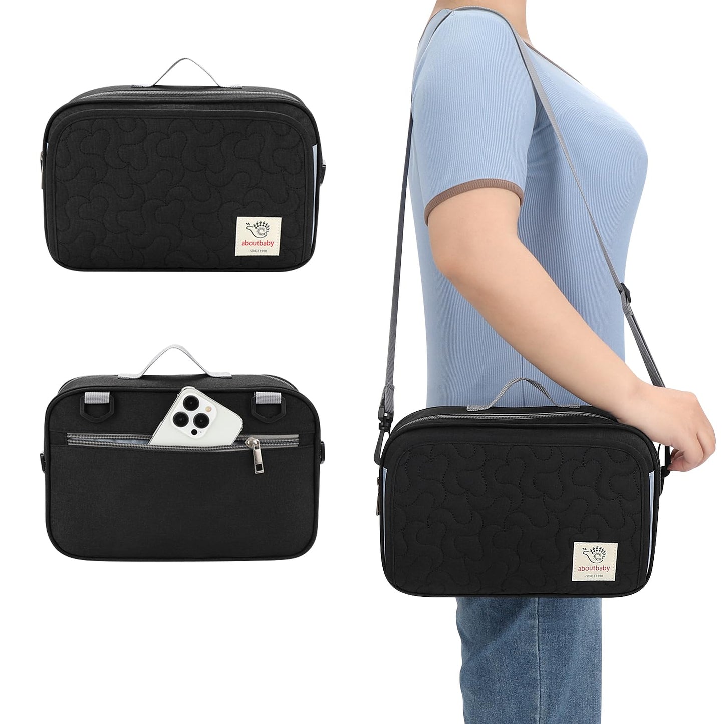 Accmor Stroller Organizer, Universal Stroller Organizer with Insulated Cup Holder Pocket, Dual Purpose Large Capacity Stroller Bag Caddy, Stroller Accessories Fits for Uppababy, Doona, Nuna Strollers