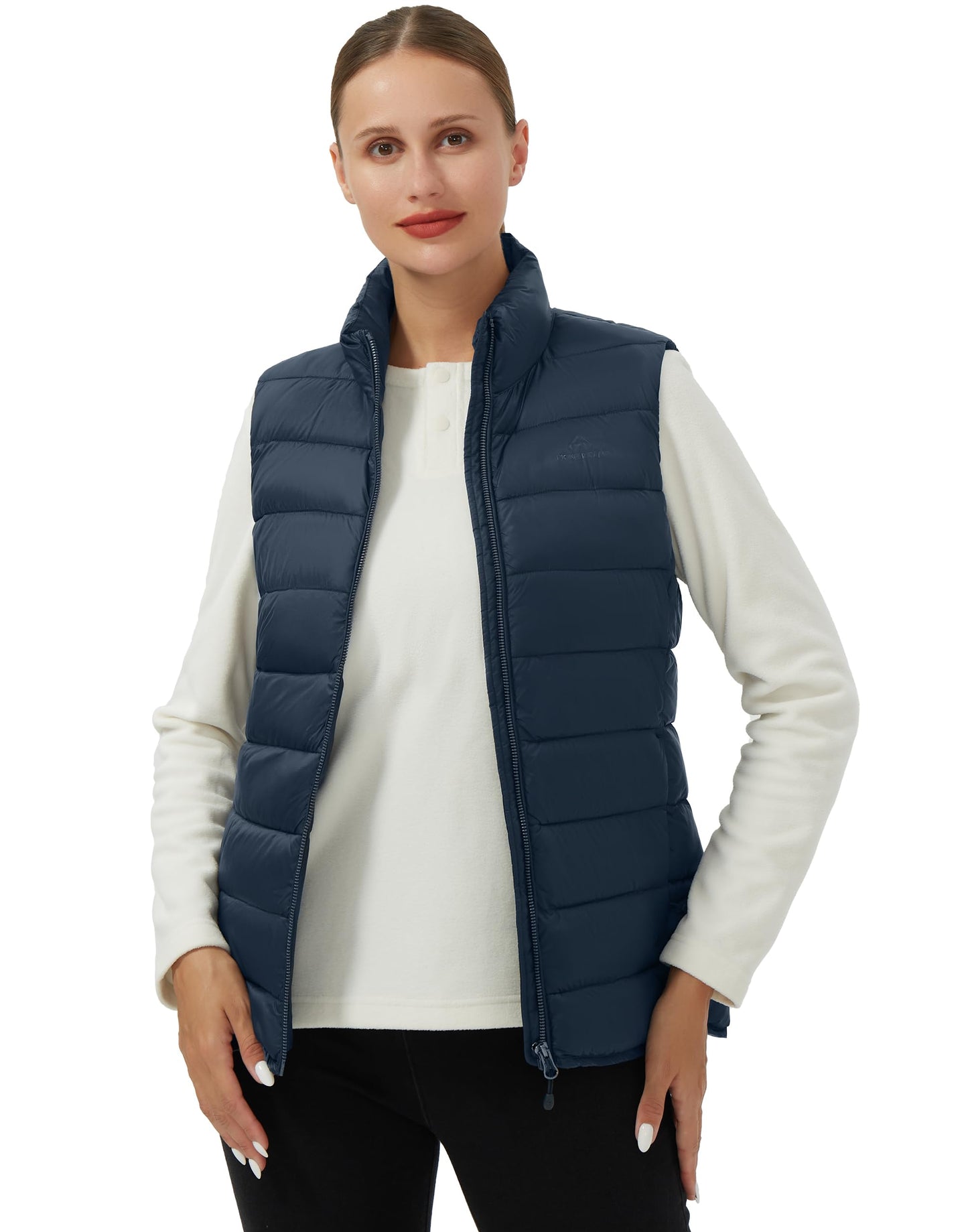 Pioneer Camp Puffer Vest Women Lightweight Packable Sleeveless Bubble Quilted Zip Up Padded Warm Winter Outerwear Puffy Vests