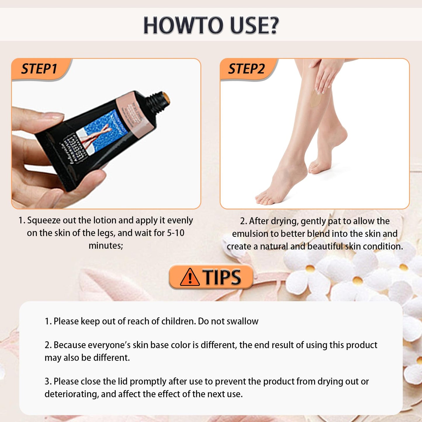 WALULAN Leg Makeup Waterproof, Smooth Legs, Fade the Skin Color of Legs, Effectively Cover the Scars of Legs and Body, Long-Term Body Foundation Make-up Uniform Skin Skin Beauty Leg Cream