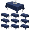 joybest 10 Pack Navy Blue Tablecloths 60x102 Inch Polyester Table Cloth, Stain and Wrinkle Resistant Washable Fabric Table Cover for Wedding, Party, Reception, Banquet, Dining