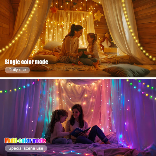 Super RGB Color Changing Globe String Lights, 33ft Smart Fairy String Lights with APP Control, Mini Ball LED Twinkle Lights Hanging for Indoor Outdoor Bedroom Party Garden Camping Christmas Decoration