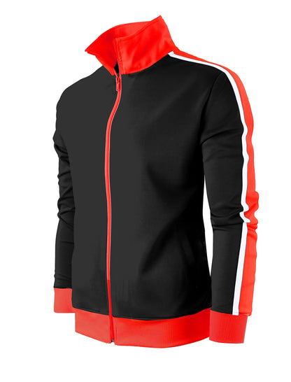 SCREENSHOT Mens Hip Hop Premium Slim Fit Comfort Track Jacket - Athletic Fitness Fashion Urban Lifestyle Streetwear Top