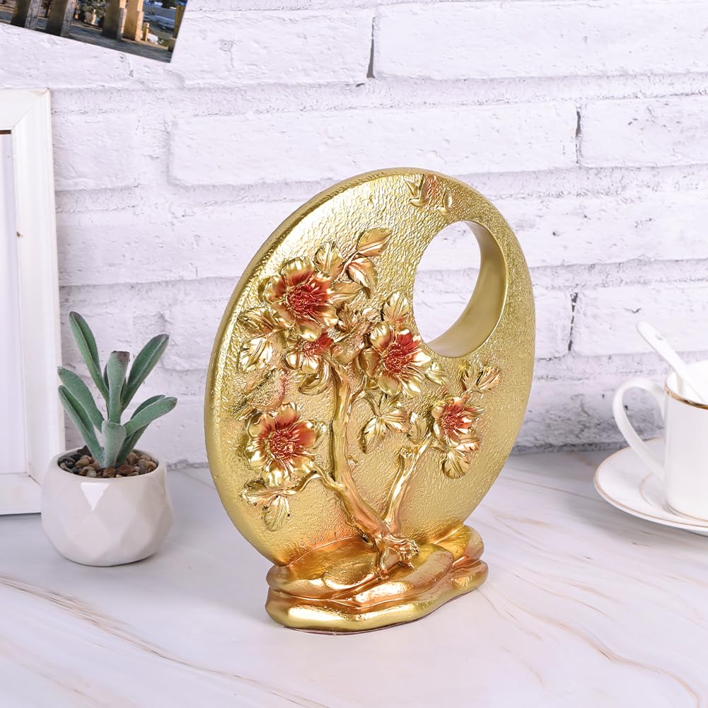 YUNSHID Resin Bird Sculpture Ornaments, Bogu Porch Bird Sculptures, Modern Home Decoration Suitable for Living Room, Bedroom, Bathroom, Office, Dining Table, Bookshelf, Fireplace Centerpiece (Gold)