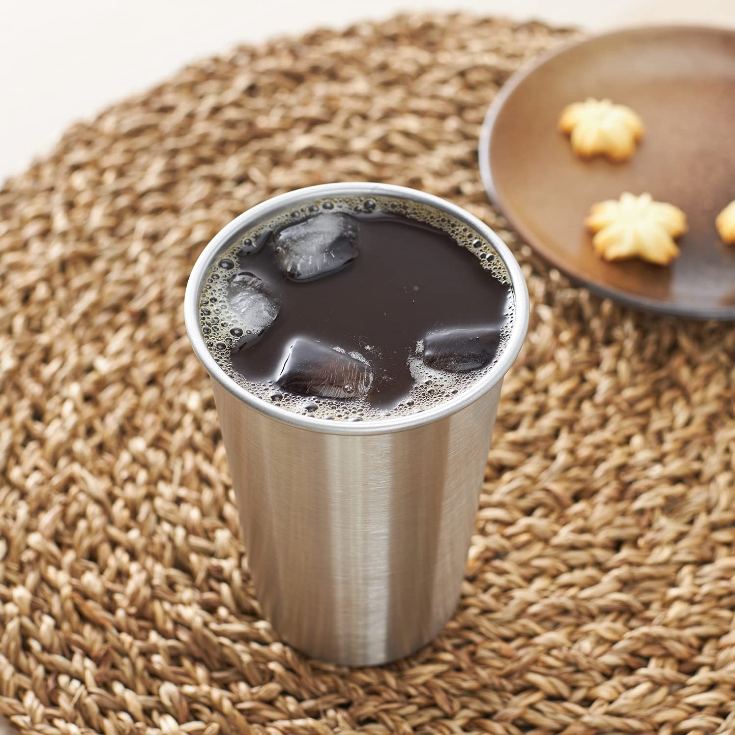 SMLIXE 12 Pack 16oz Stainless Steel Pint Cup,Healthy Unbreakable and Stackable,Metal Drinking Glasses，Beer Glasses