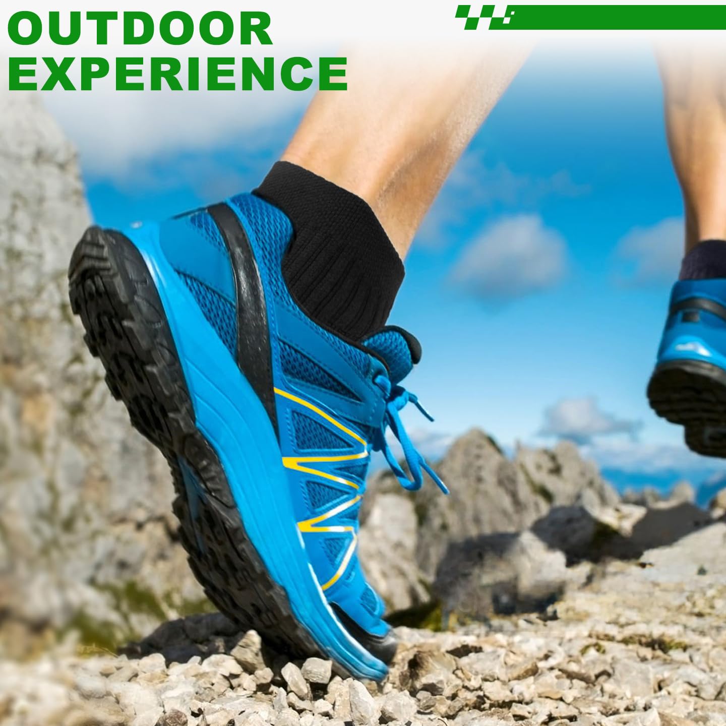 NSRRUN TURTLE Wool Compression Ankle Socks - Cozy Cushioned Hiking Running for Men Women - Thick Warm Durable, Large, Black, 2 Pairs