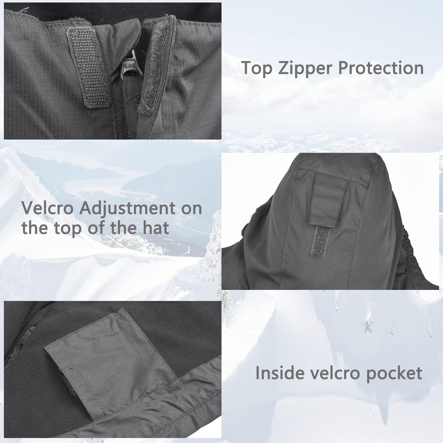 ENDIRAD Kids Rain Jackets for Boys Size 5t-6t, Lightweight Windproof Raincoat - Hooded Spring Jackets, Warm Fleece Winter Coat for Kids (Grey)