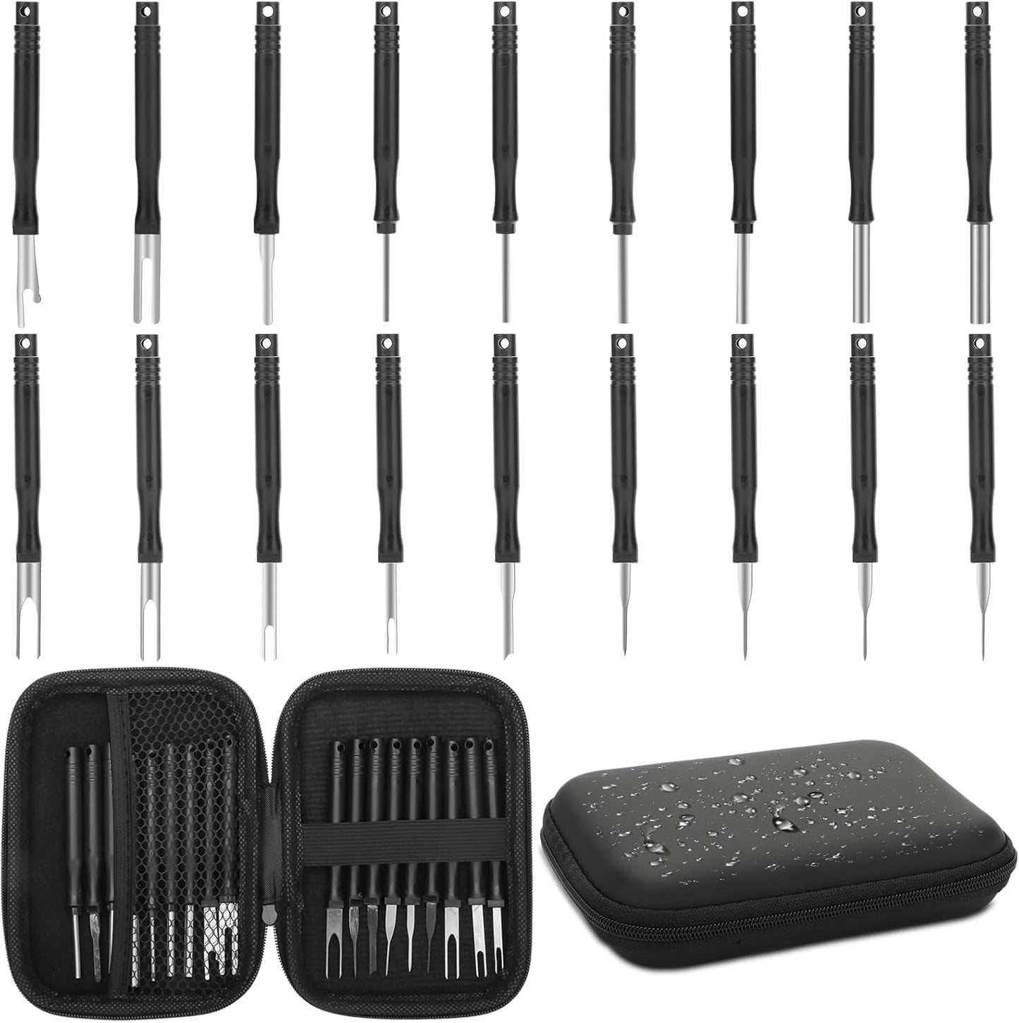 Linkstyle 18PCS Upgraded Terminal Removal Tool Kit, Pin Extractor Tool Set, Auto Electrical Wire Connector Pin Removal Release Tool Kit