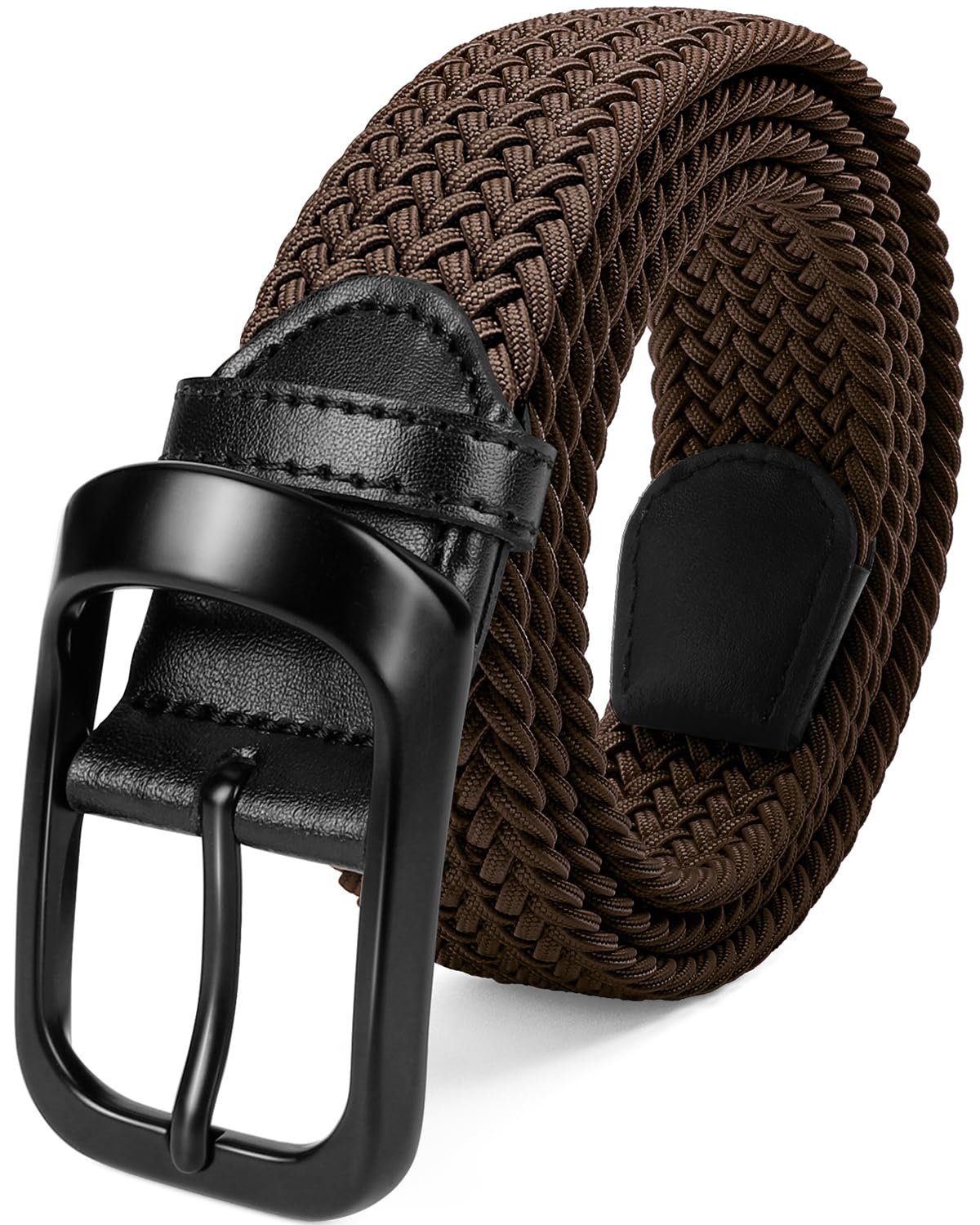 FAIRWIN Elastic Braided Stretch Mens Golf Casual Jeans Belts Woven 1 3/8" Nylon Work Belts for Men Pants Shorts