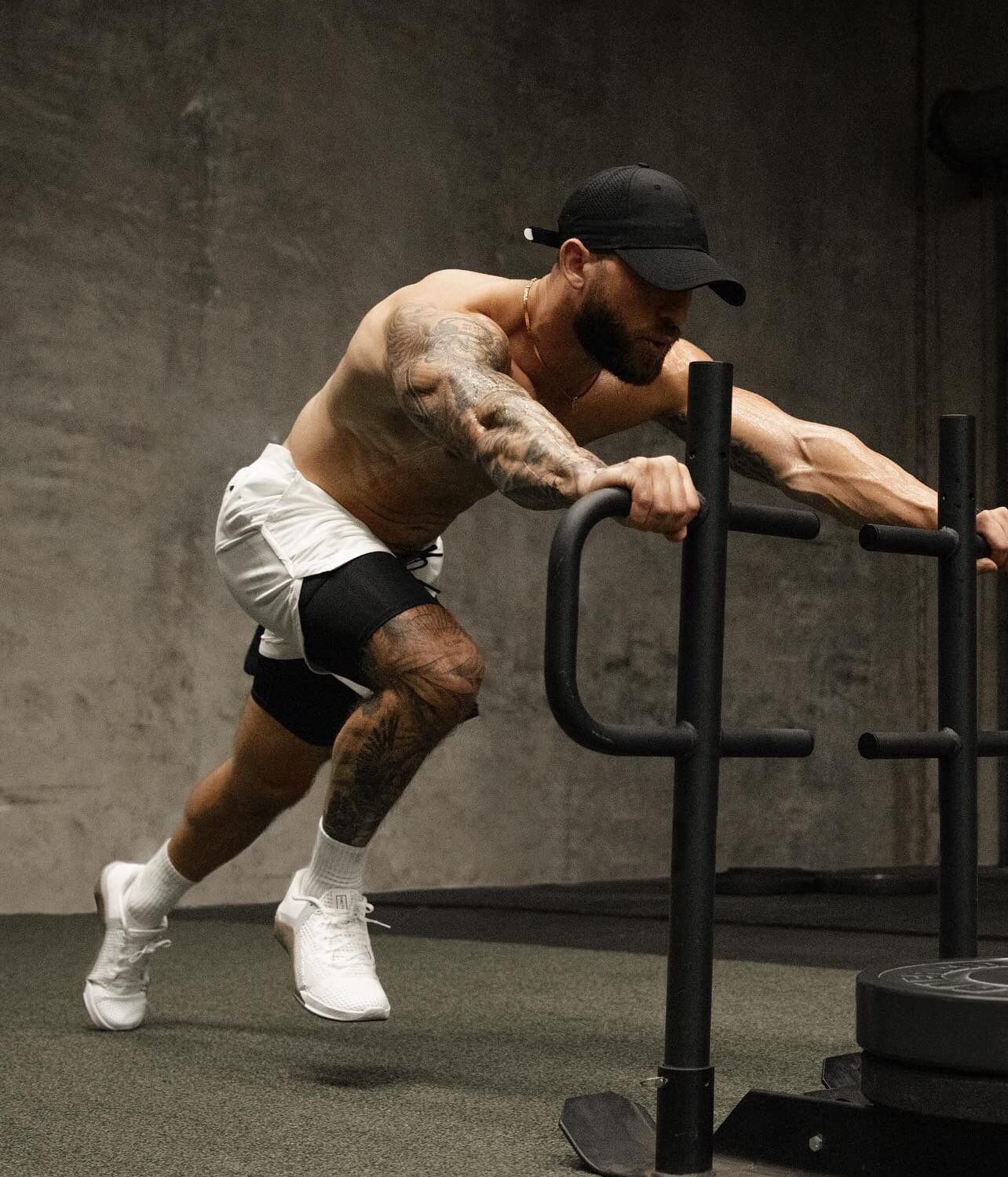 Leidowei Men's 2 in 1 Workout Running Shorts Lightweight Training Yoga Gym 7" Short with Zipper Pockets Black Fluorescent L