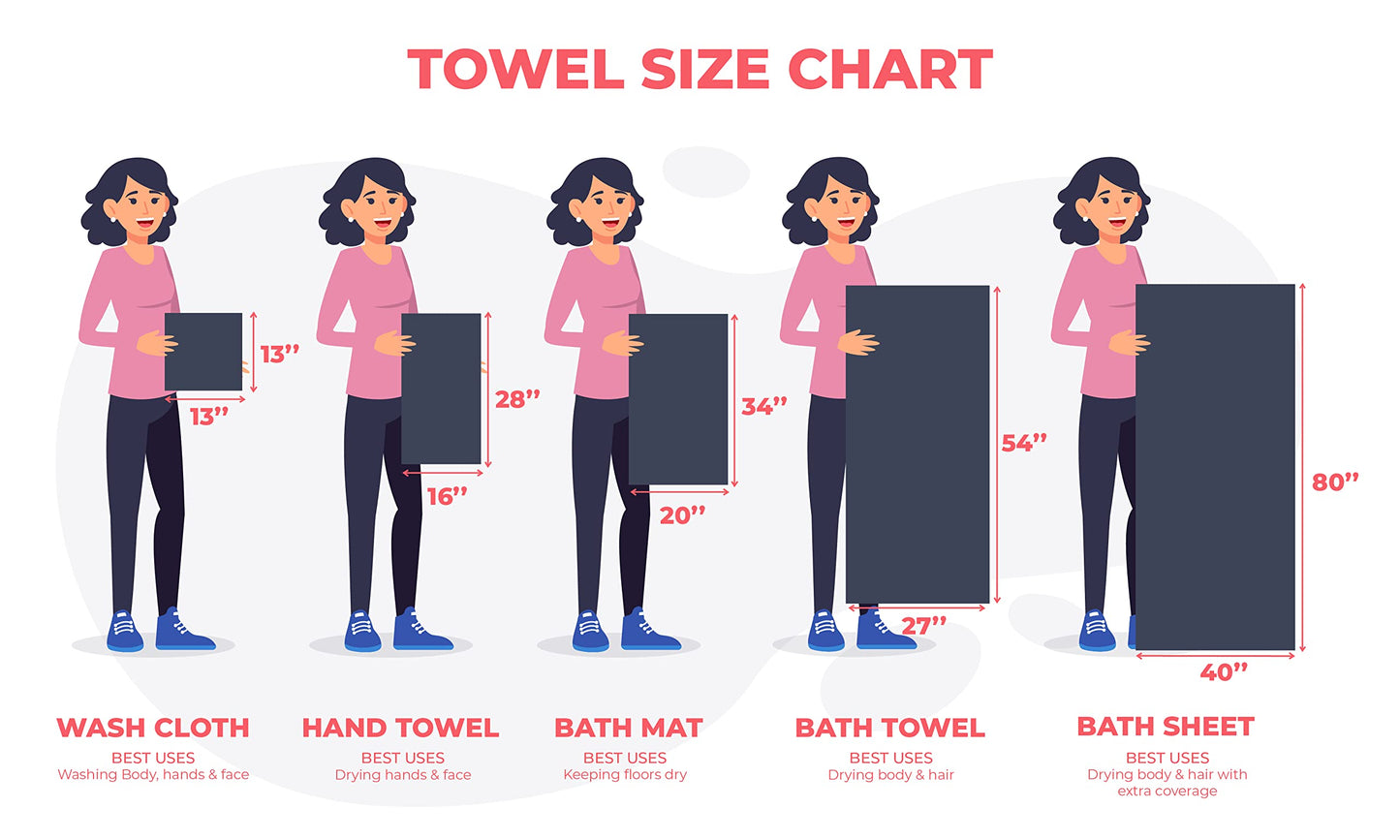 Personalized Towels, Hotel & Spa Quality, Super Soft, Highly Absorbent, Bathroom Towel Sets, 100% Turkish Genuine Cotton Monogrammed Towels 2 Piece Hand Towel Set for Face, Dorm, Gym & Spa, White