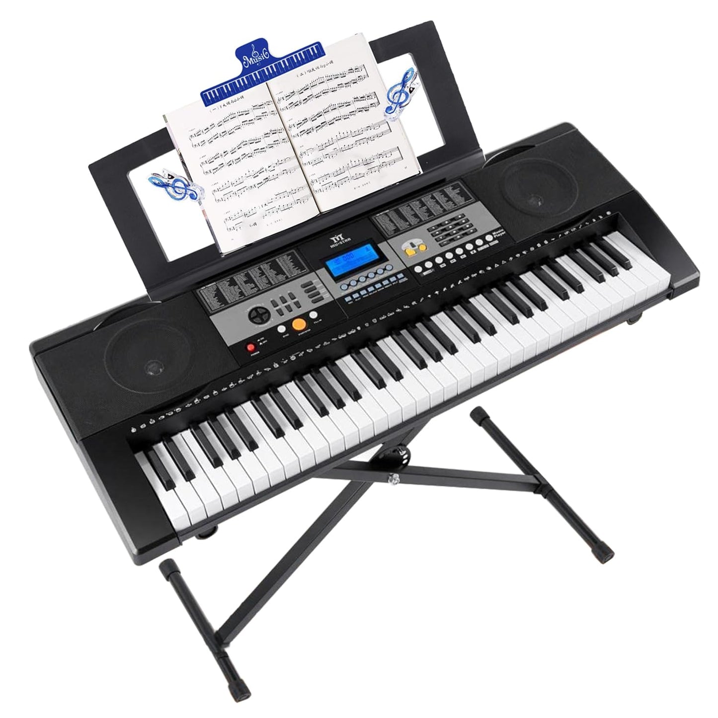 Konper Original Large Music Stand. Compatible with Yamaha PSR/YPT/KB/P/DGX Series Keyboard Music Score Stand, Keyboard Sheet Music Stand with 4 Music Book Clip
