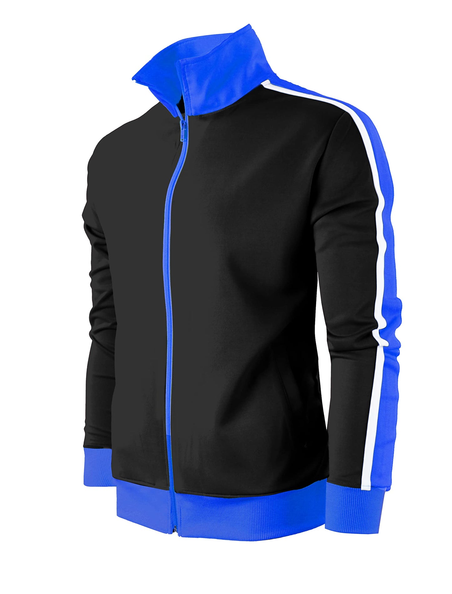 SCREENSHOT Mens Hip Hop Premium Slim Fit Comfort Track Jacket - Athletic Fitness Fashion Urban Lifestyle Streetwear Top