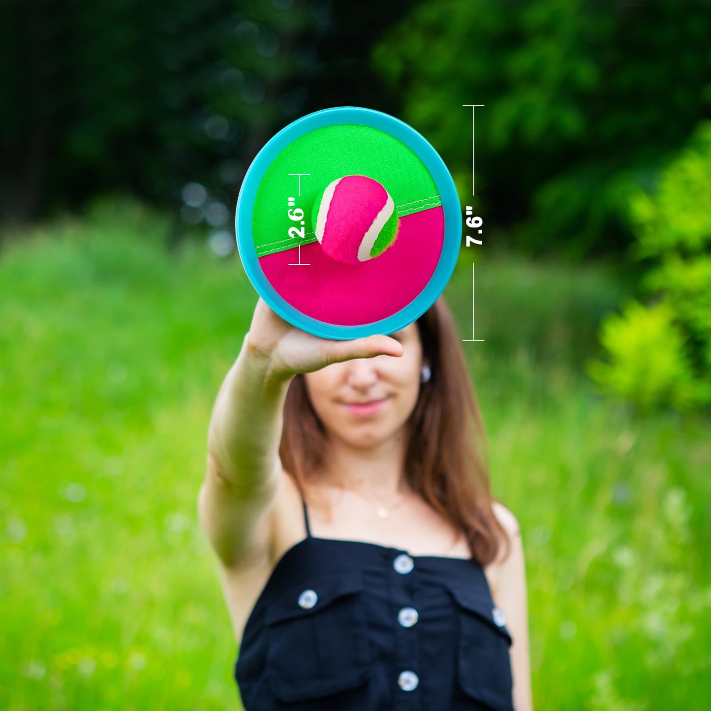 Ayeboovi Toss and Catch Ball Set with 8 Paddles 4 Balls Outdoor Beach Pool Toys for 3 4 5 6 7 8 Year Old Boys Girls Birthday Gift Outside Camping Lawn Yard Games for Kids and Family