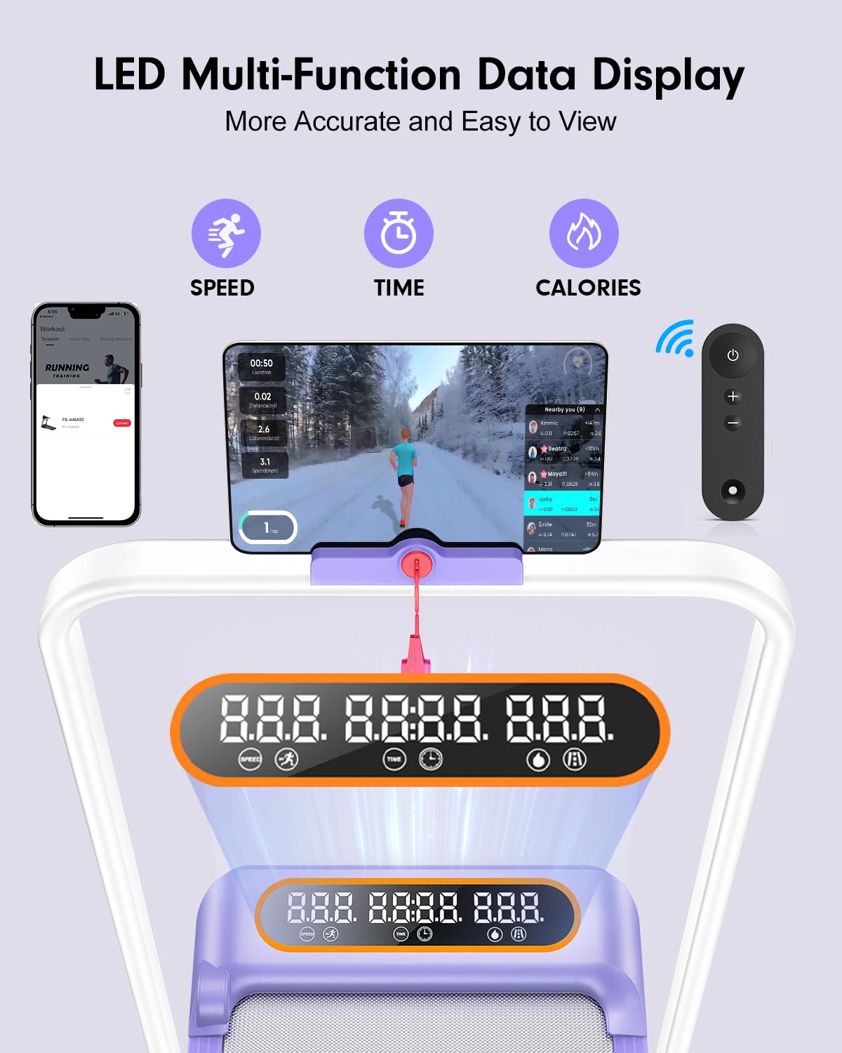 2025 Upgrade Walking Pad Treadmill with 8% Incline & Handle Bar, 3.5HP Portable Treadmill for Home Small, Under Desk Compact Walking Pad 300+lb Capacity, Shock Absorption, 0.6-6mph, Remote, Smart App