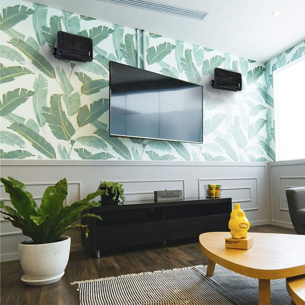 Kicker KB6B 2-Way Full Range Indoor Outdoor Speakers (Pair) Weatherproof Speakers for Patio Garage Poolside in-Home, 6.5 inch woofer, 2x5 inch Horn Tweeter Black