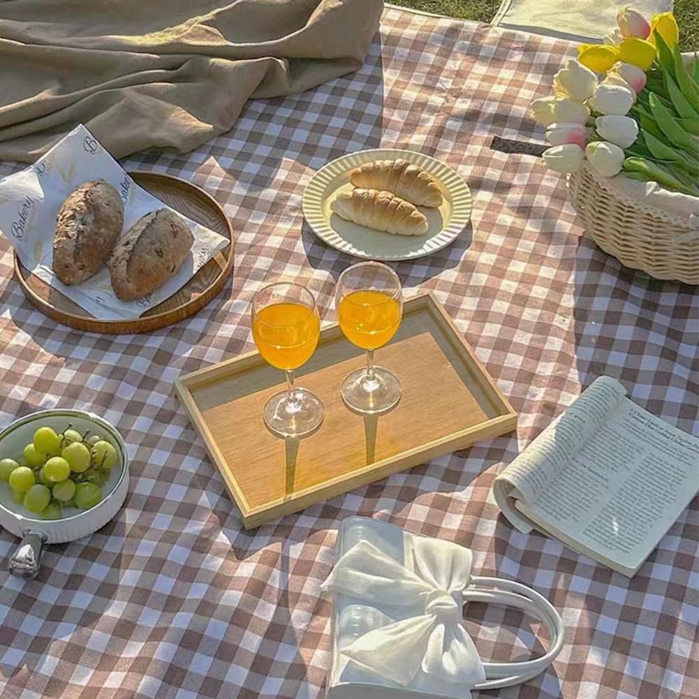 Large 80"x 60" Beach Blanket, Outdoor Picnic Blankets, Waterproof Sandproof Portable Blankets, Foldable and Lightweight for Spring Summer Camping, Beach, Park (Blue)