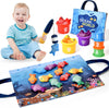 Montessori Toys for 1 Year Old,20PCS Baby's Sensory Toy First Fishing Toy Set for 1-3 Boy Girl Birthday Gift,Educational Learning Toys Stacking Cups Number Counting, Color Sorting for 12-18 Month Baby