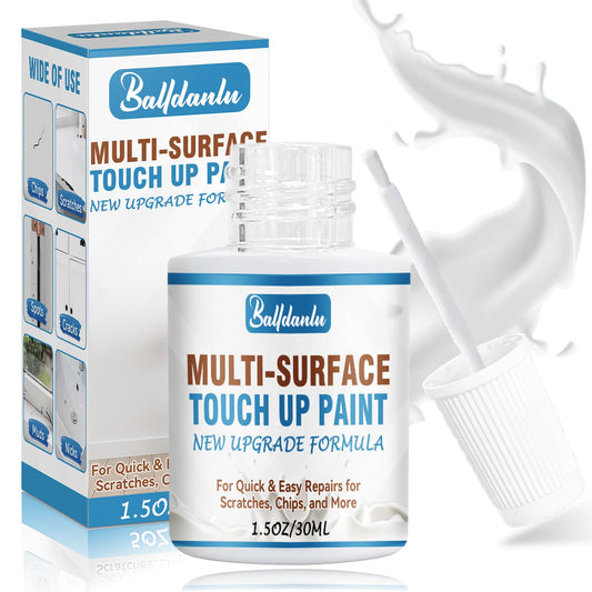 White Touch Up Paint, Furniture Cabinets Wall PaintPen, Multi-Surface Touch Up Pen, Quick-Dry White Porcelain Paint for Scratches and Spots on Dresser, Door, Floor, Appliance and Bathtub 1 Fl Oz