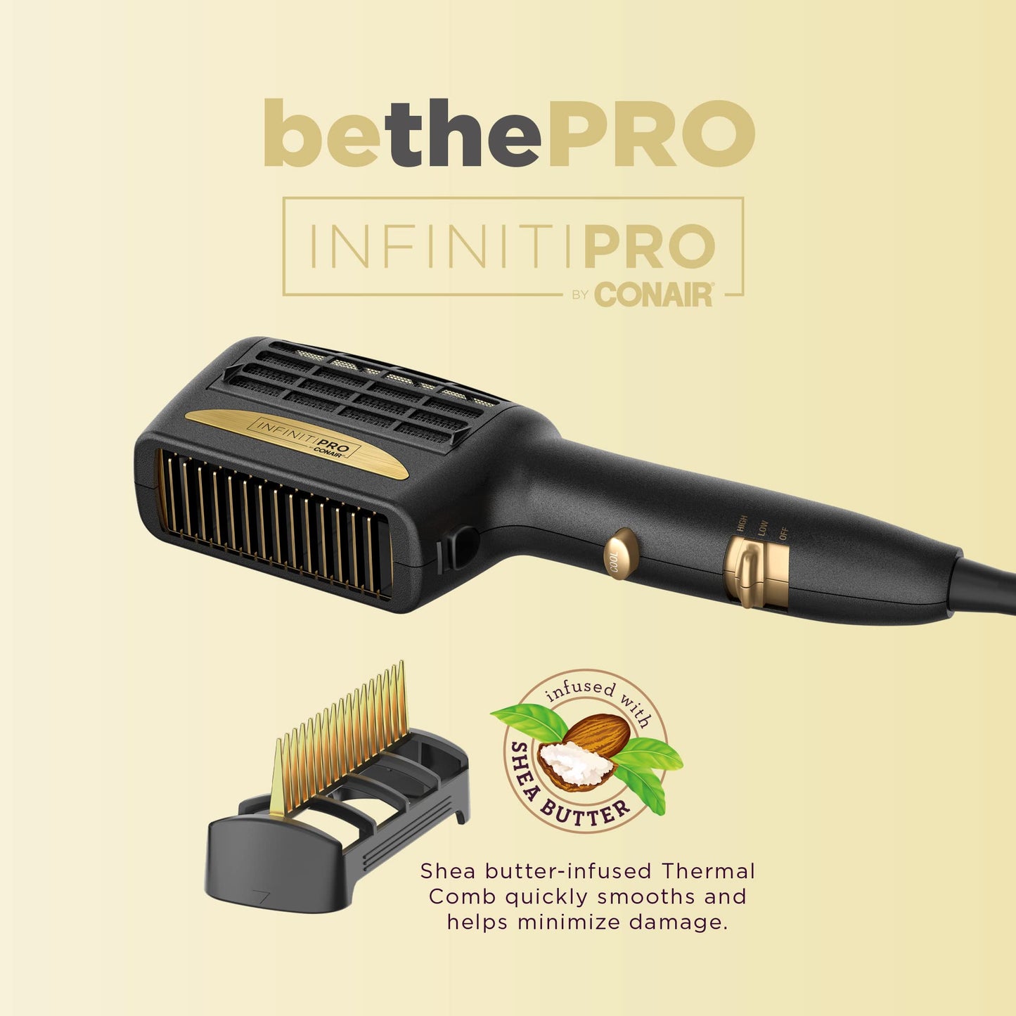 INFINITIPRO BY CONAIR 3-in-1 Styling Hair Dryer, 1875W Hair Dryer and 3 Attachments