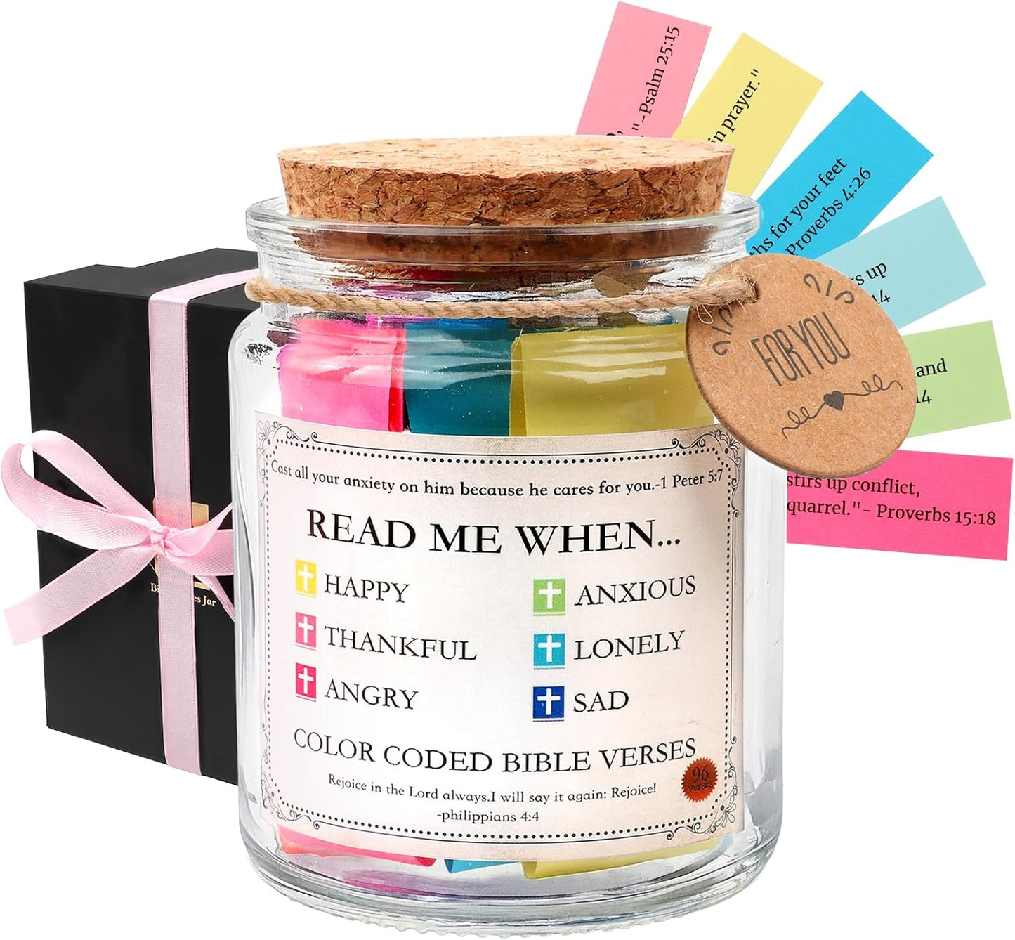 Christian Birthday Gifts for Women,Mom,Sister,Wife,Nana,Aunt,Grandma & Best Friend,Personalized Graduation Gift for Her,Religious Bible Verses Jar,Unique Mothers Day Gifts from Daughter/Son in law