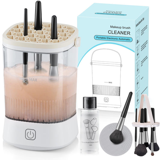 Electric Makeup Brush Cleaner, Portable Automatic USB Cosmetic Brushes Cleaner Machine, Automatic Makeup Brush Cleaner for Makeup Sponges and Brushes
