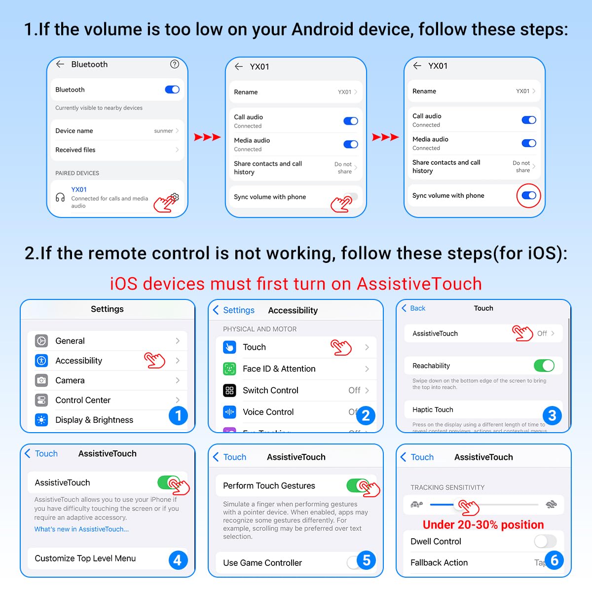 AIKELA Bluetooth Speaker with Video Scrolling Remote and Phone Stand, Phone Speaker Amplifier, Stereo Sound, Adjustable Holder, Gifts for Men Women Teens