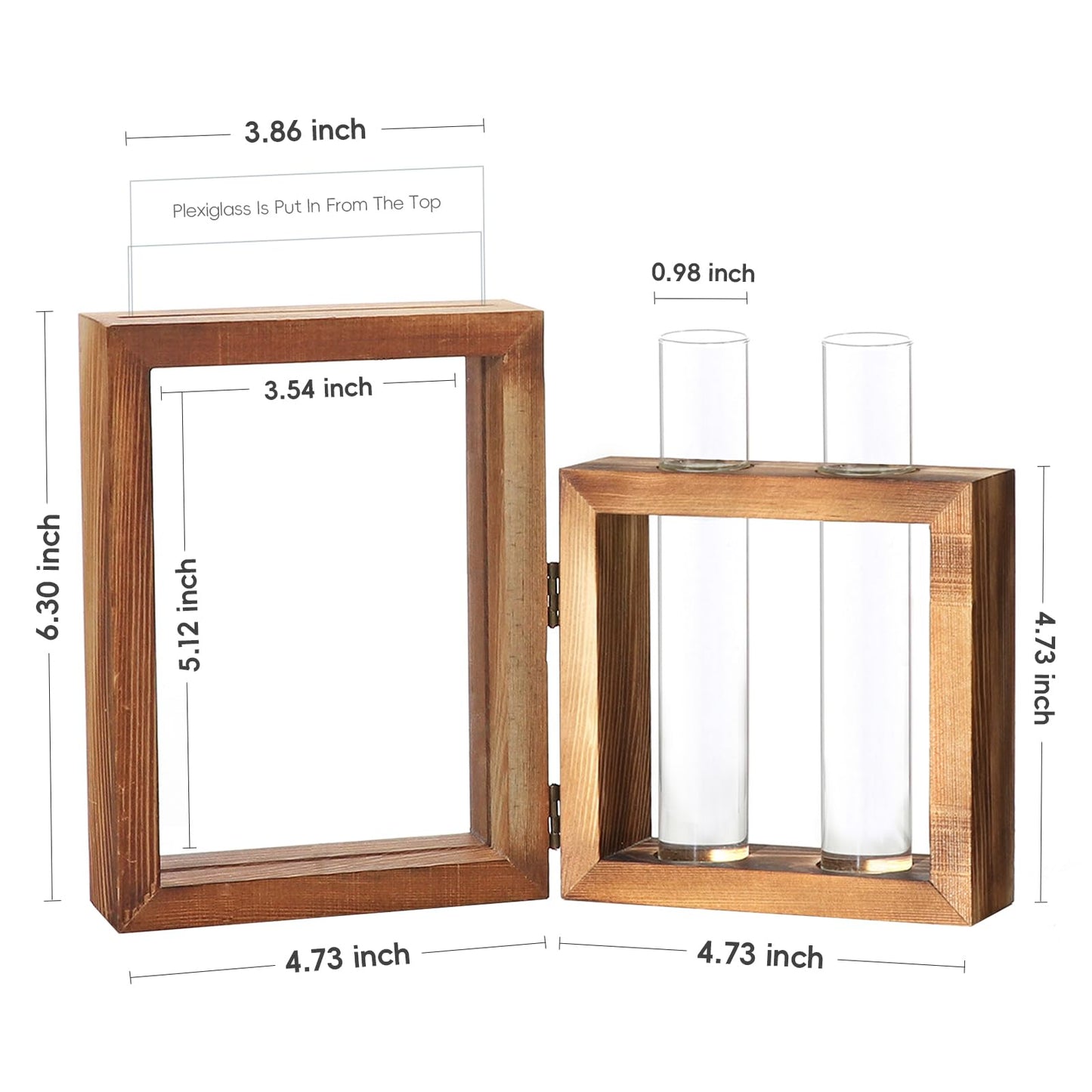 LCFALO Plant Propagation Stations, Propagation Vases for Plants with Photo Frame and Glass Planters Indoor Plant Stand Hydroponic Propagation Stations Tabletop Home Kitchen Office Decor