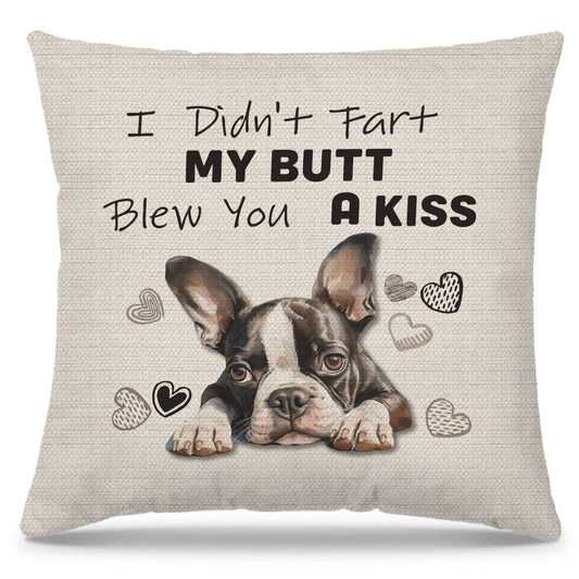 PUHEI Boston Terrier Pillow Covers 18x18, Gifts for Dog Lovers, Decor, Mom Gifts, Pillow Case
