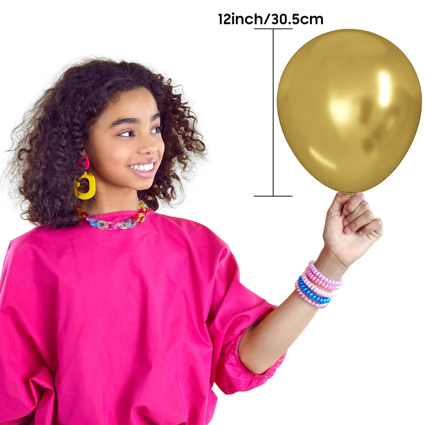 OWill Black and Gold Confetti Balloons, 100pcs 12 Inches Black and Gold Balloons for Birthdays, Graduation Decorations, Weddings & Arches, Garlands & Party Decorations