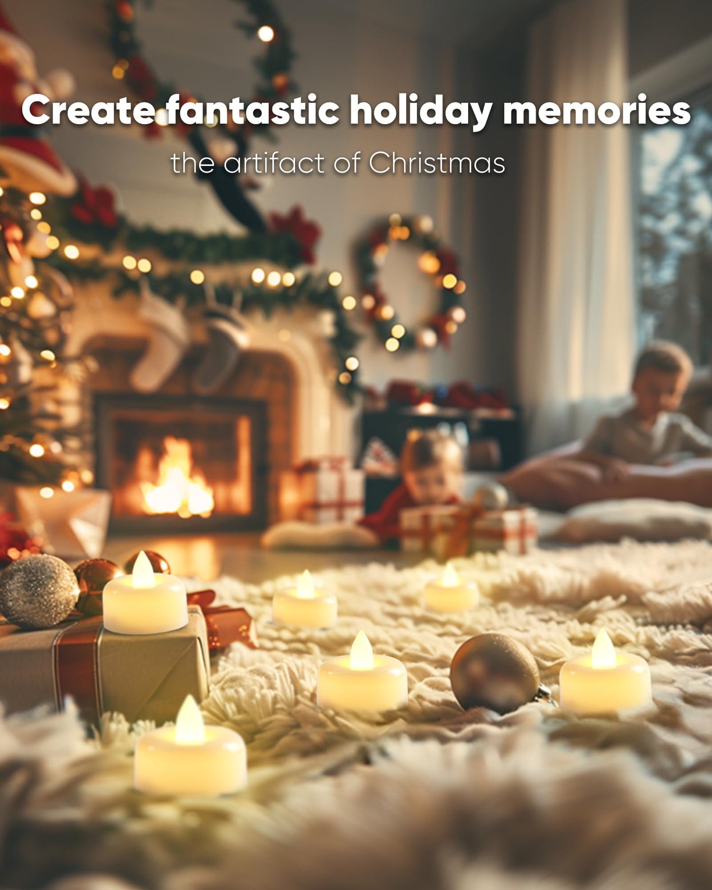 Amagic 12 Pack Remote Candles, Tea Lights with Timer, 400+Hours Flickering Flameless Battery Operated LED TeaLights Candles with Remote for Table Centerpieces, Home Decor, Wedding, Party (White)