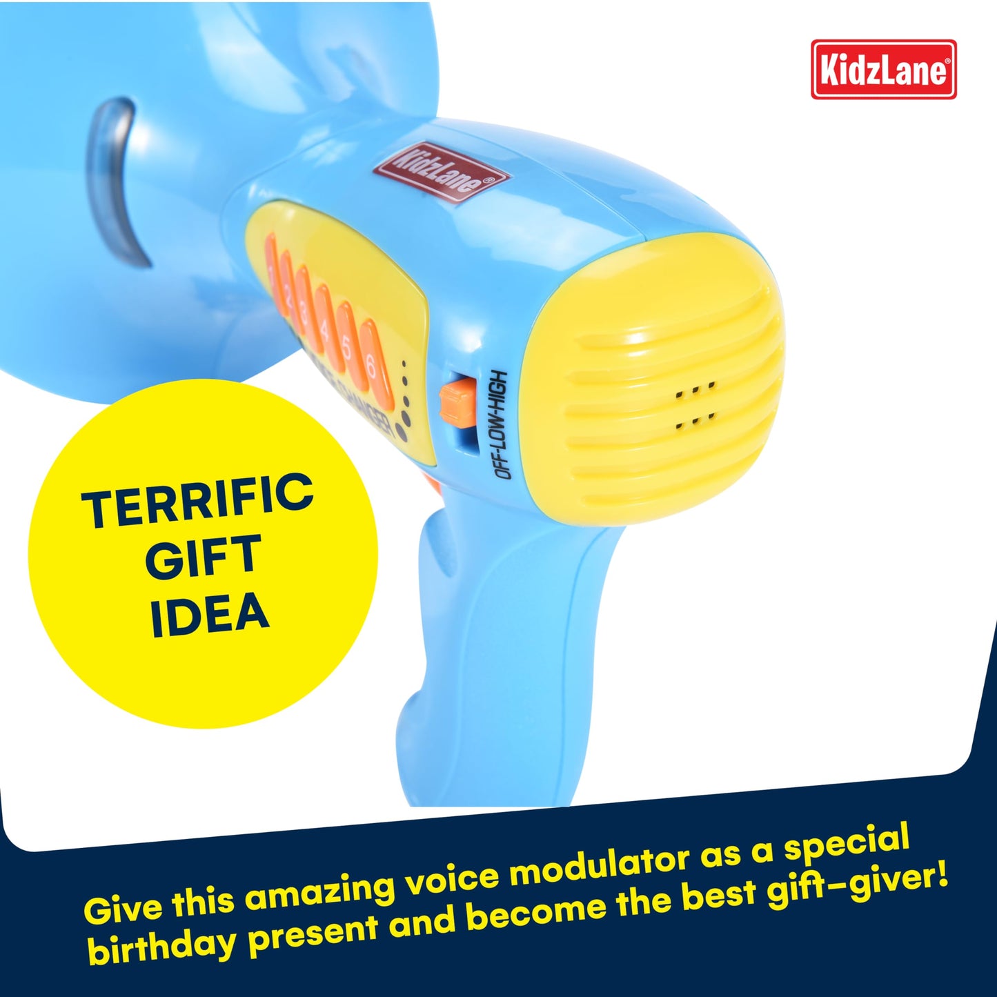 Kidzlane Voice Changer for Kids - Kids Megaphone for Kids Function, LED Lights, and 5 Different Sound Effects - Kids Voice Changer Toy for Kids, Girls, Boys, Teens Age 5 Years and Up - Blue