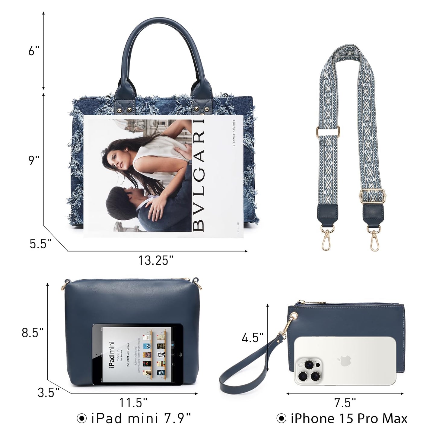 Dasein Purses Handbags for Women Tote Wallet Set Top Handle Satchel Shoulder Hobo Bag 3pcs