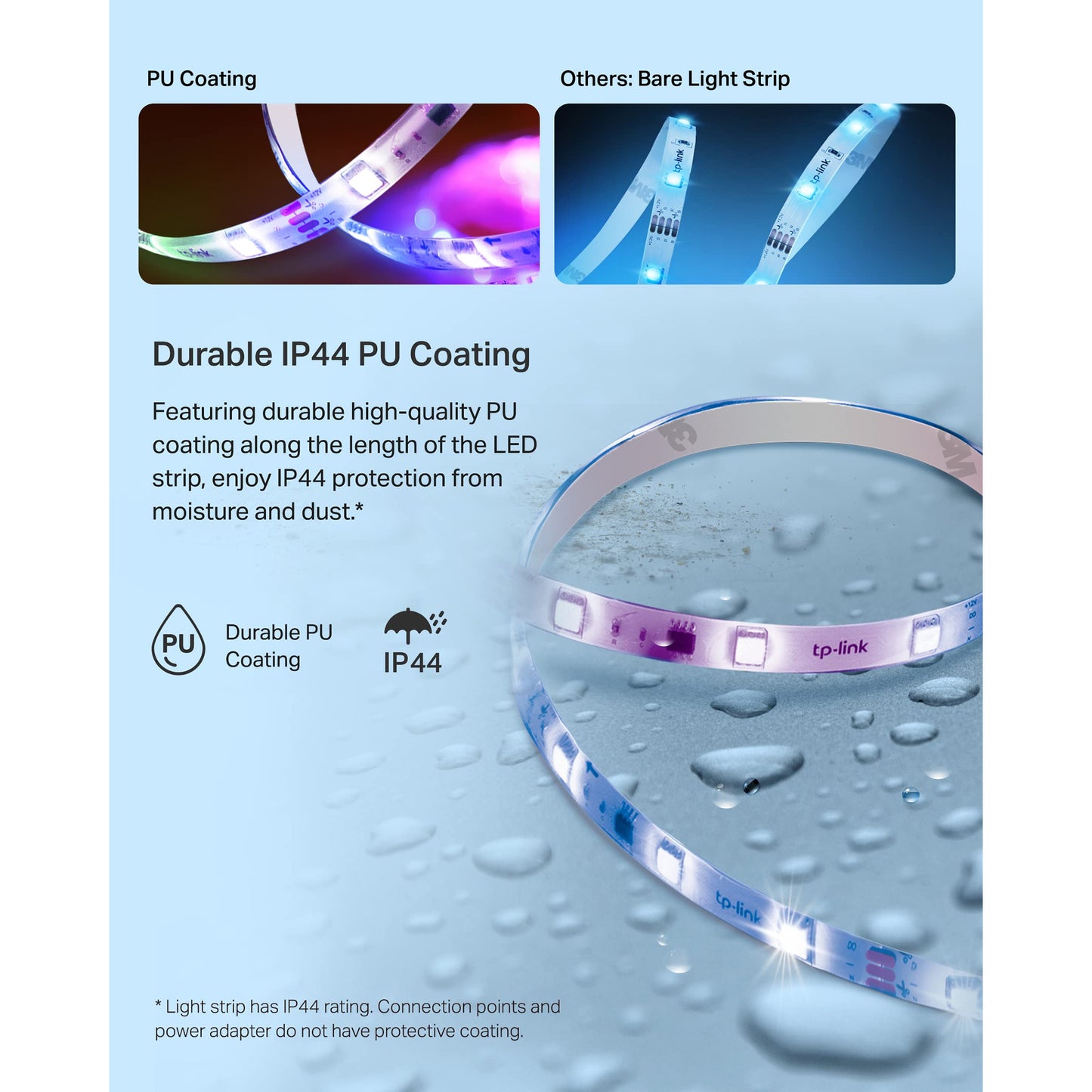 Kasa Smart LED Light Strip, 50 Color Zones RGBIC, 16.4ft Wi-Fi LED Strip Works w/ Alexa, Google Home & SmartThings, High Brightness, 16M Colors, PU Coating, Trimmable, 2 Yr Warranty (KL420L5)