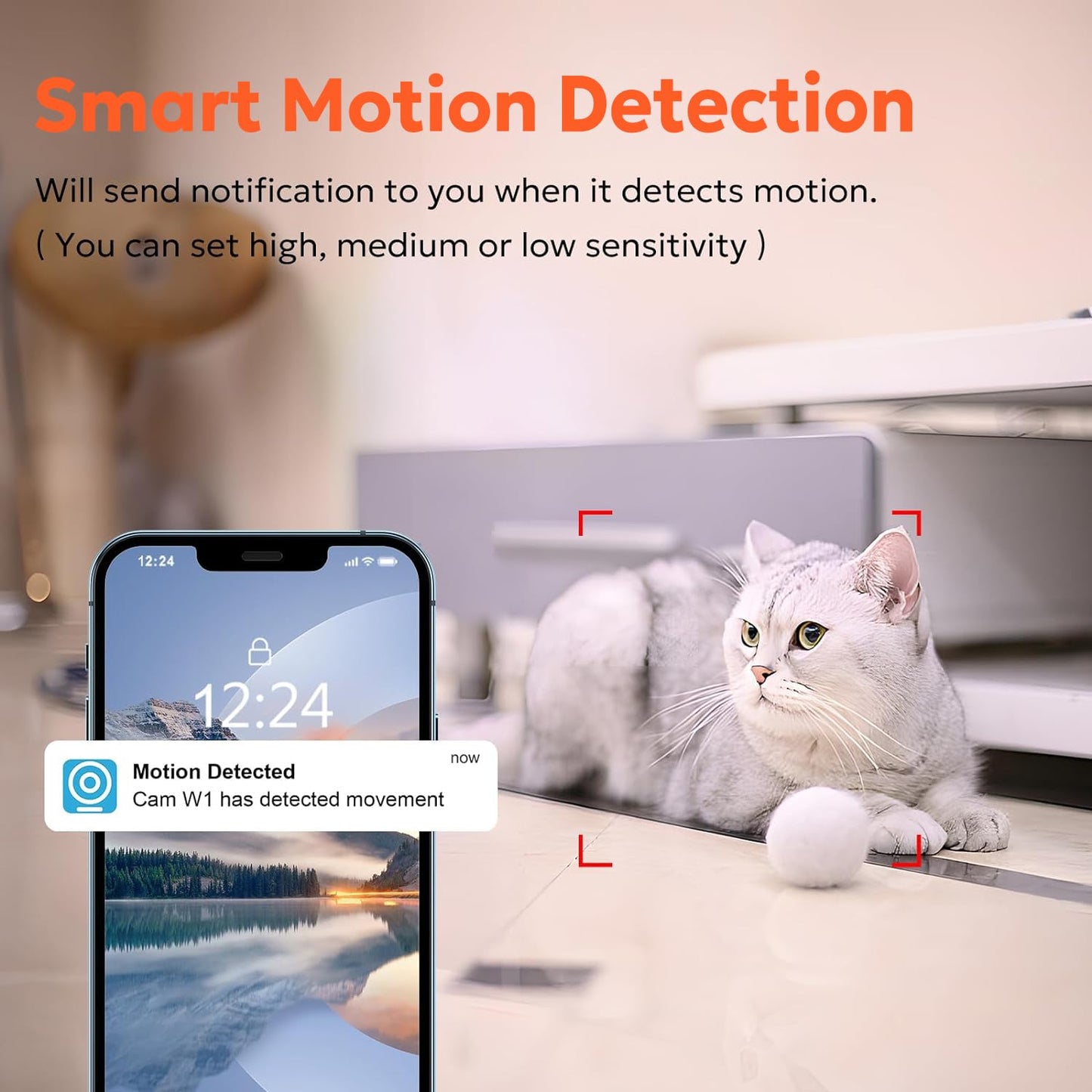 owltron Indoor Camera 2K, 360 Cameras for Home Security with Motion Detection, Baby Monitor with Phone App, 2.4G WiFi Pet Cam with Night Vision & 2-Way Audio
