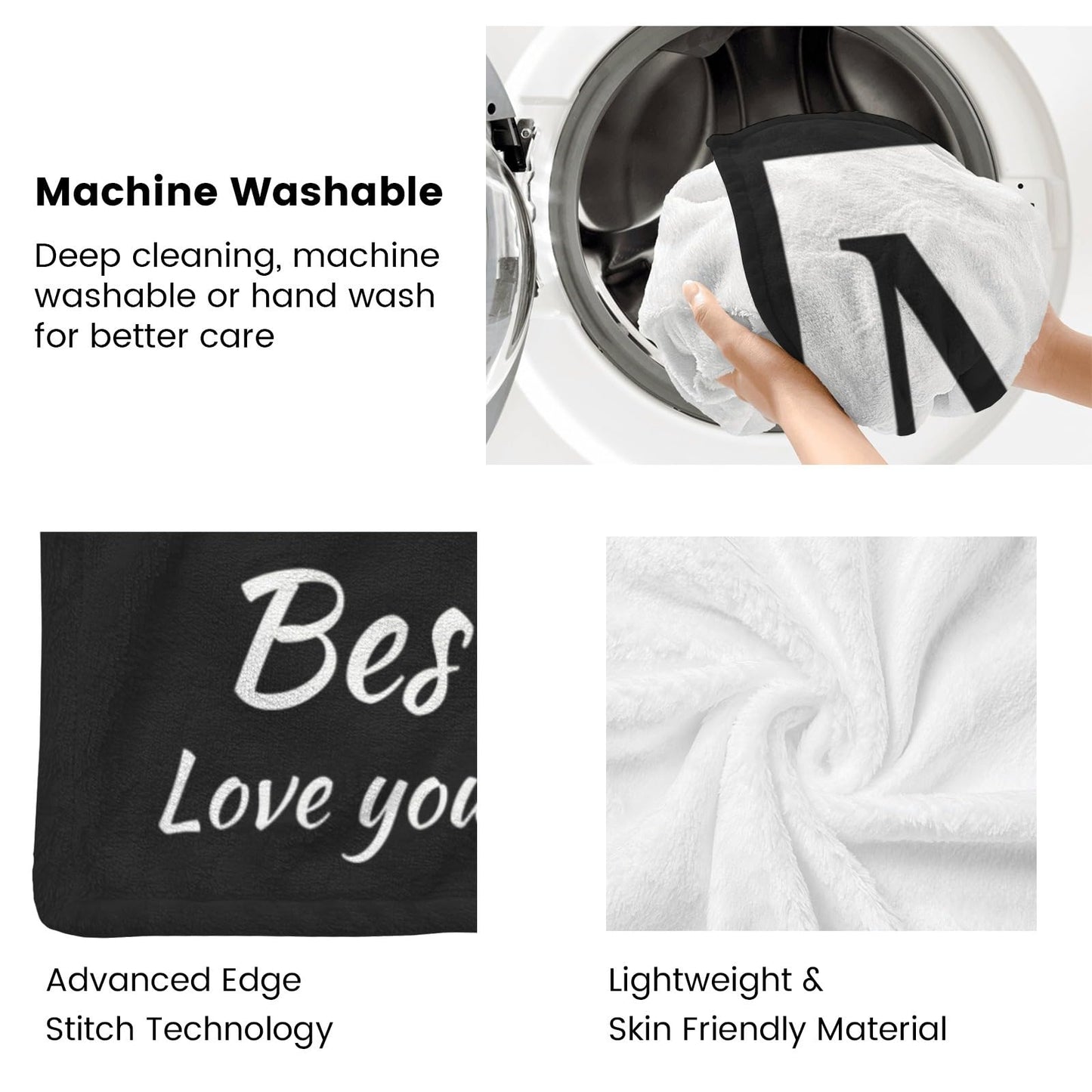 Custom Mom Blanket with 6 Photos Personalized Blanket with Pictures Customized Throw Gifts for Mom Grandma Photo Throw Blanket for Birthday Mother's Day