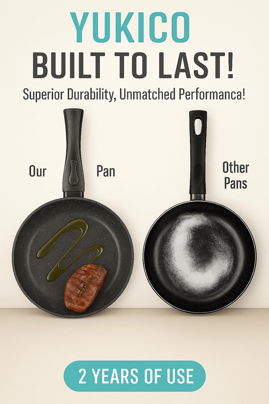 15-Piece Premium Nonstick Cookware Set – Marble Coated Pots & Pans (Interior & Exterior), Removable Handle, Space-Saving for RVs & Small Kitchens, Induction & Oven Safe, PFOA-Free