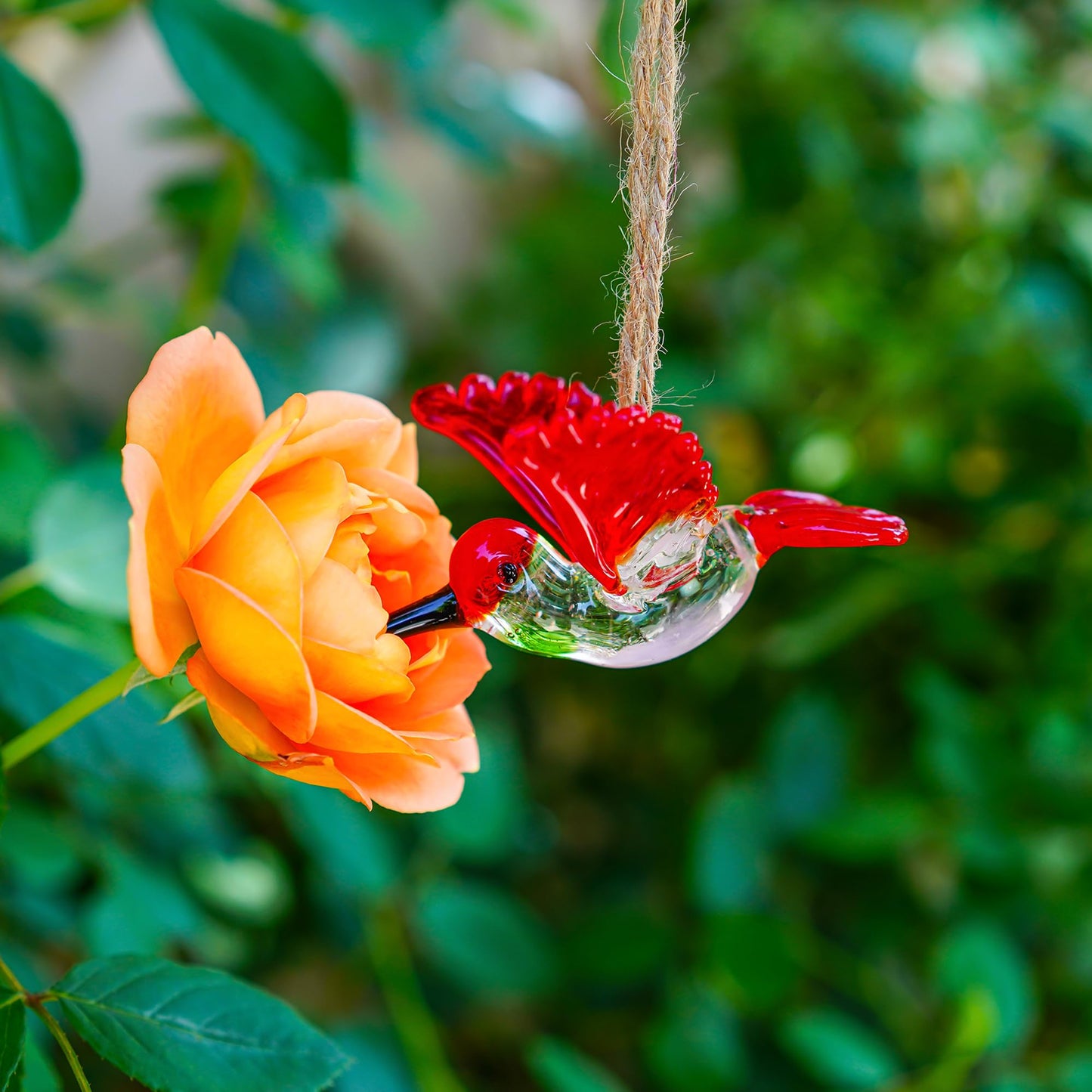 Handmade Hummingbird Ornament Xmas Decorative Hanging Ornament Glass Humming Bird Ornament for Home Party Christmas Tree Decorations