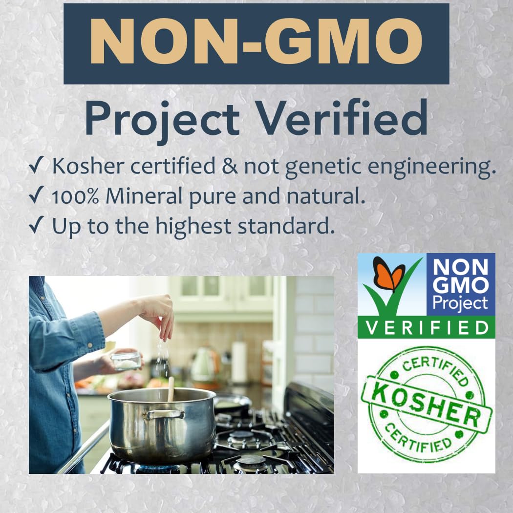 Baja Fine Grain Sea Salt, 16 oz Natural Mineral Salt from Mexico, Unrefined, Hand-Harvested, 90+ Essential Minerals, Kosher, 30% Low Sodium.