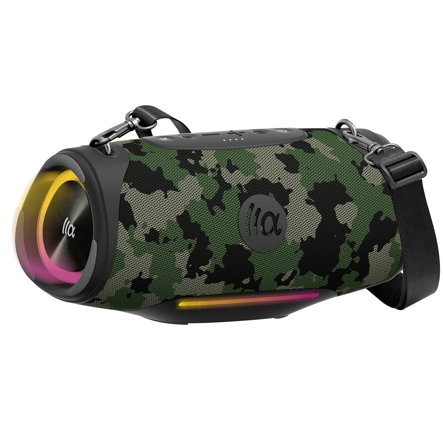 TAZATA Portable Bluetooth Speaker 80W RMS,120W Peak Loud Subwoofer Wireless Stereo with HD Sound,8H Playtime IPX7 Waterproof for Party cmaping Beach (CAMO-80W RMS/120W Peak)