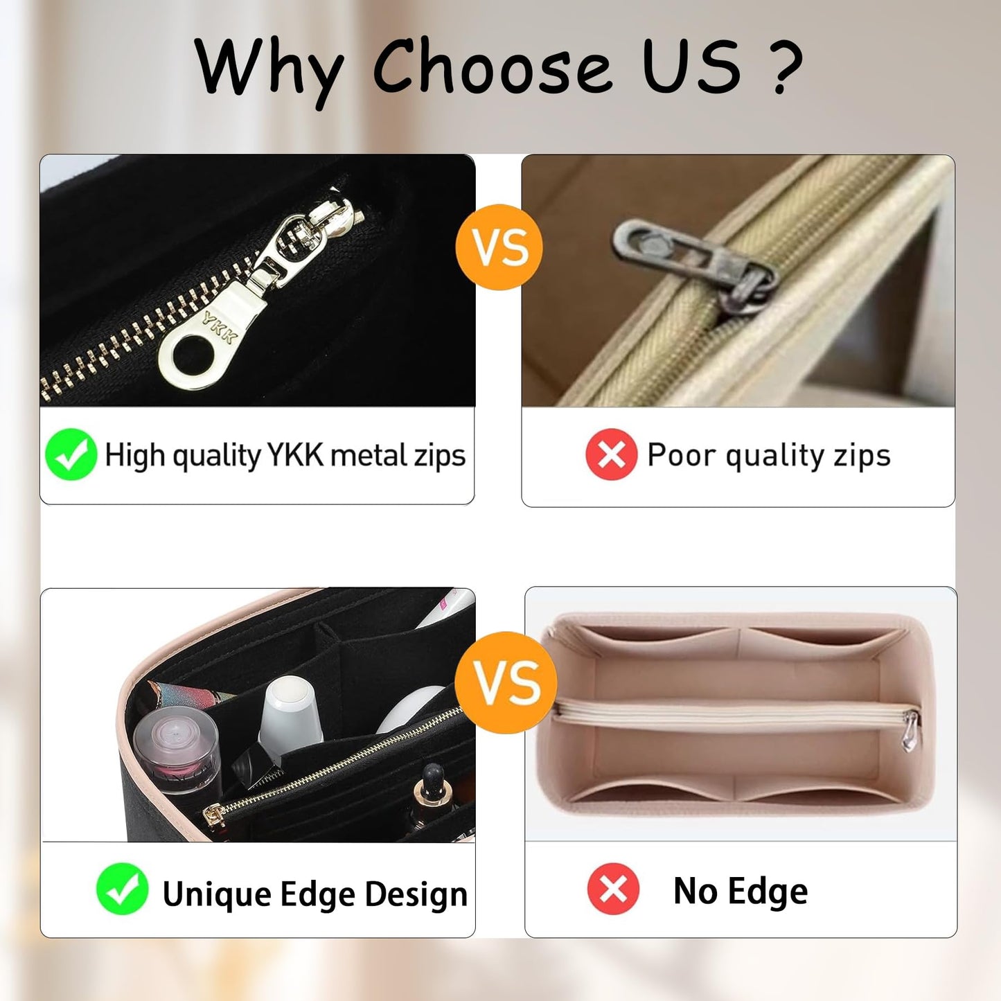 Doxo Purse Organizer Insert, Bag Organizer for Tote & Handbags, Bag in Bag, Perfect for LV Speedy 20,Alam BB,Petit Noe and More(Beige,Small)