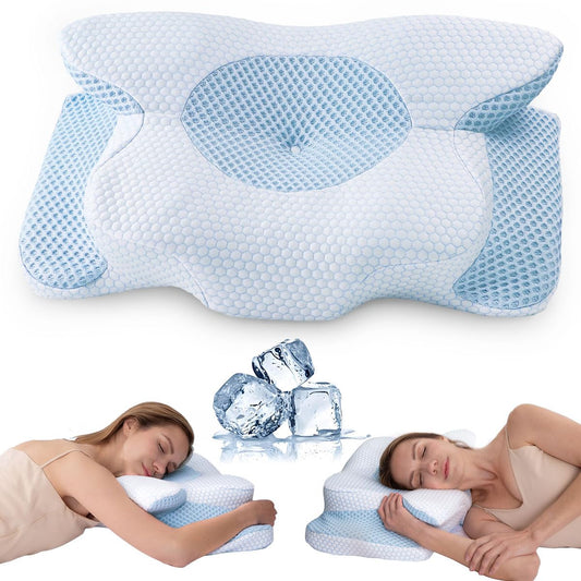 Neck Pillow Cervical Pillow for Neck Pain Relief Orthopedic Pillow Ergonomic Pillow Side Sleeping Bed Pillow Memory Foam Pillows