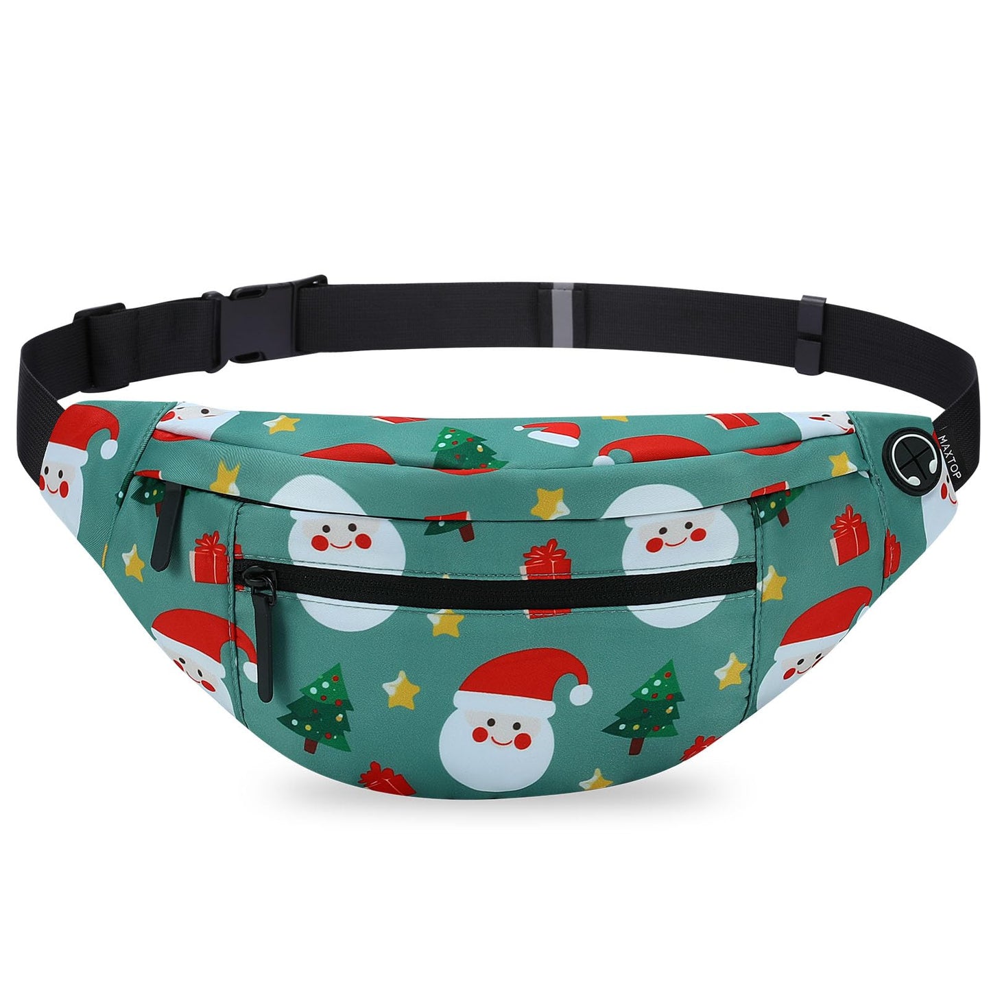 MAXTOP Large Crossbody Fanny Pack with 4-Zipper Pockets,Gifts for Enjoy Sports Festival Workout Traveling Running Casual Hands-Free Wallets Waist Pack Phone Bag Carrying All Phones