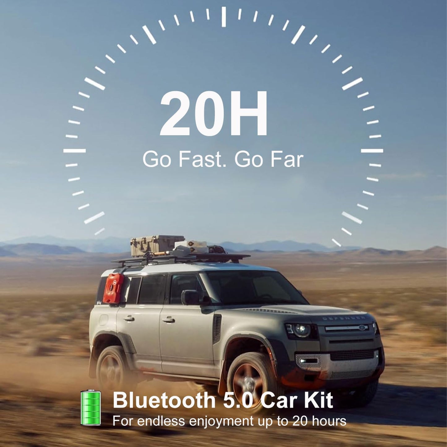 Bluetooth 5.0 Car Speaker, in Car Speakerphone, Bluetooth Receiver for Cell Phone Support Siri Google Voice Assistant, Built in Microphone&3W Speaker for Handsfree Calls, GPS, Music