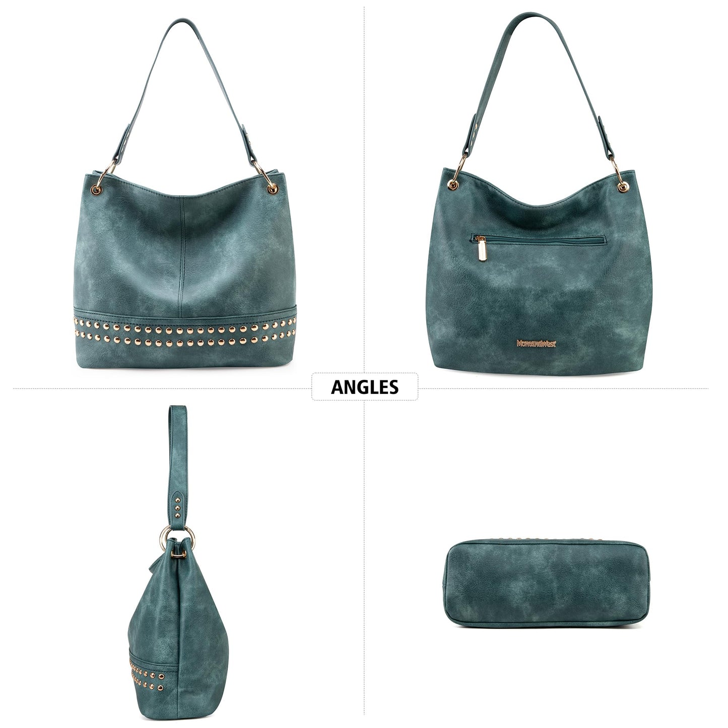 Montana West Large Hobo Bag Leather Purses and Handbags for Women Top Handle Shoulder Satchel Handbags Leather Tote Purse for Women MWC-047DTQ