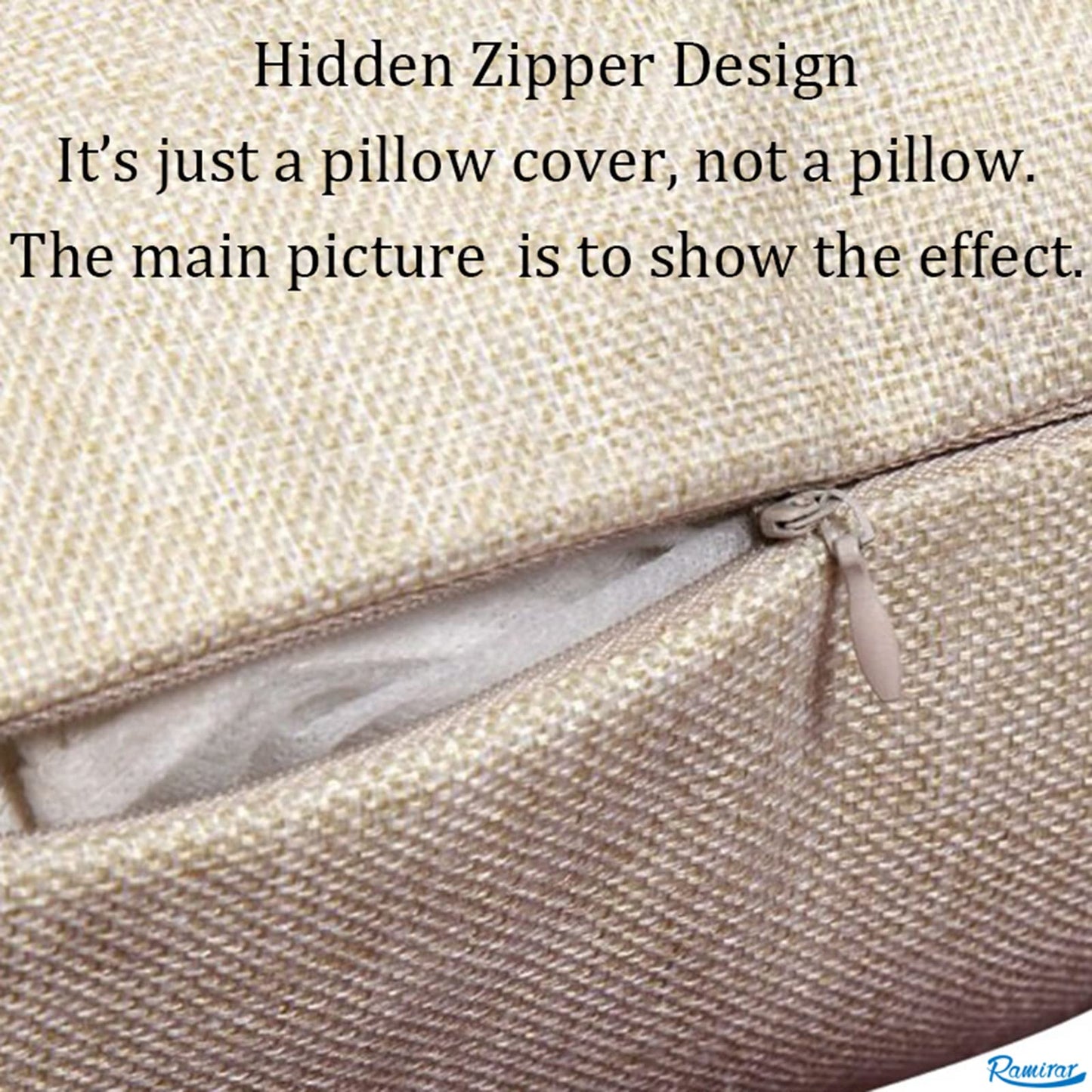 Ramirar Ink Painting Watercolor Yellow Sunflowers Blue Flowers Summer Decorative Throw Pillow Cover Case Home Living Room Bed Sofa Car Cotton Linen Square 18 x 18 Inches