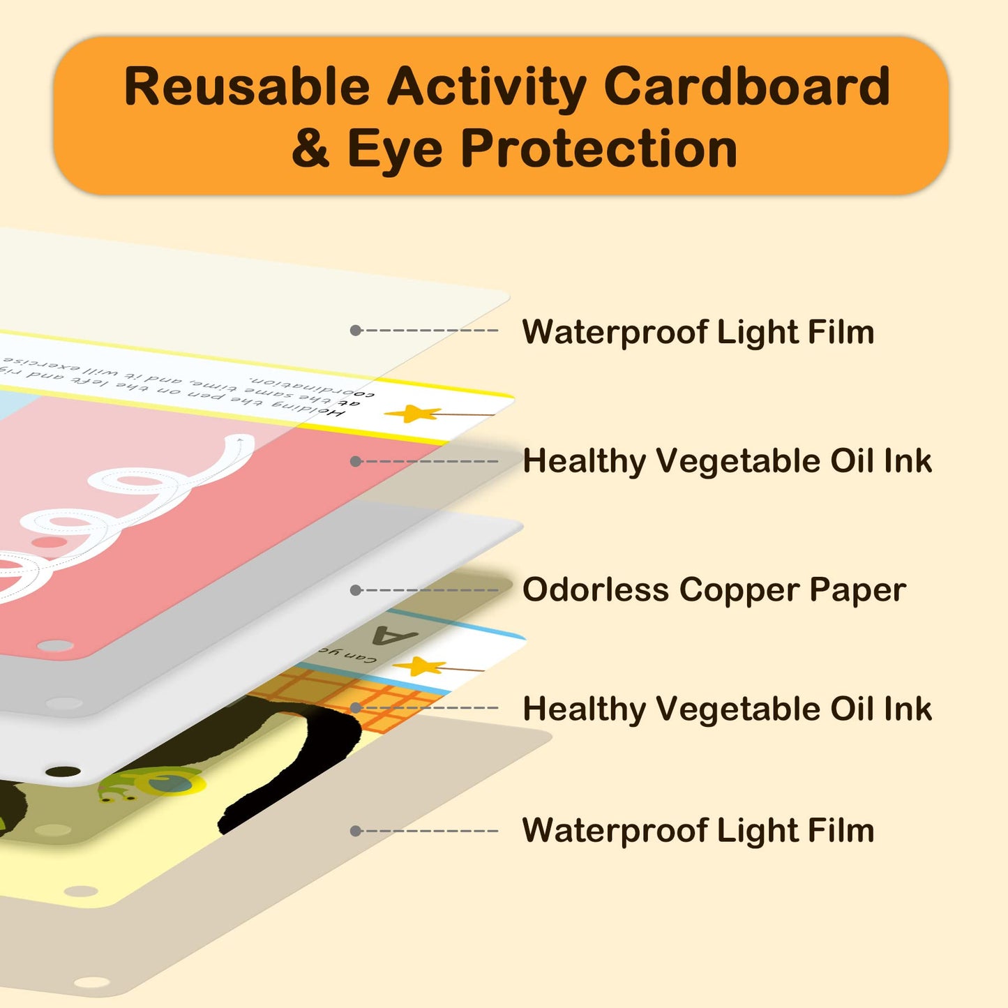 Hulupiggy Preschool Learning Activities 60 Reusable Pages, Tracing Letter Number Handwriting Practice Book for Kids, Montessori Autism Educational Fine Motor Toddler Learning Toys for 3 4 5 Year Olds