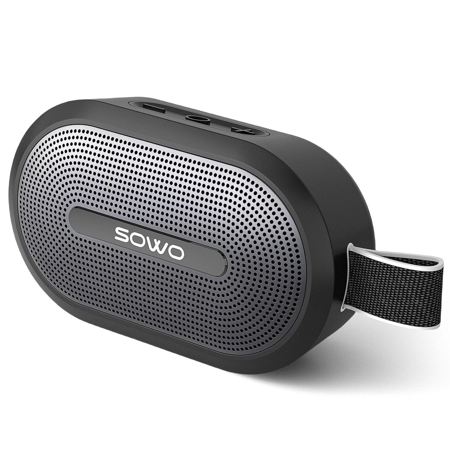 SOWO Wireless Portable Small Speaker, Ultra Magnetic Bluetooth Speaker for Golf Cart, Coverless IP67 Waterproof, 24 H Playtime, Pro Sound, Clip On Design for Outdoor, Indoor - Black