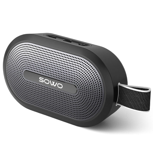 SOWO Wireless Portable Small Speaker, Ultra Magnetic Bluetooth Speaker for Golf Cart, Coverless IP67 Waterproof, 24 H Playtime, Pro Sound, Clip On Design for Outdoor, Indoor - Black